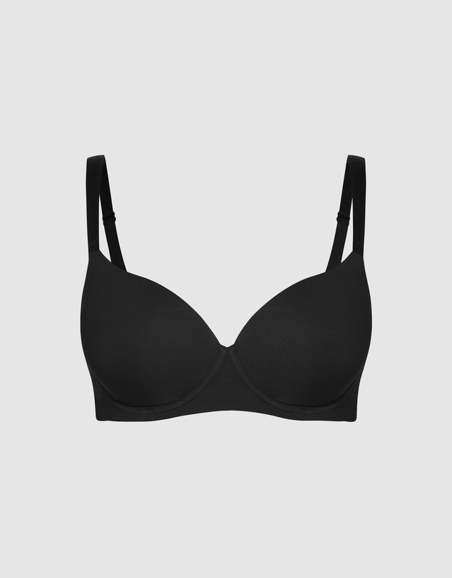 City Chic - Plus size S&C CTN TSHIRT BRA - Black