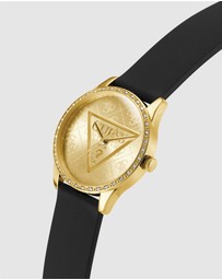 GUESS - Guess Roxy Ladies Black Gold Tone Analogue Watch