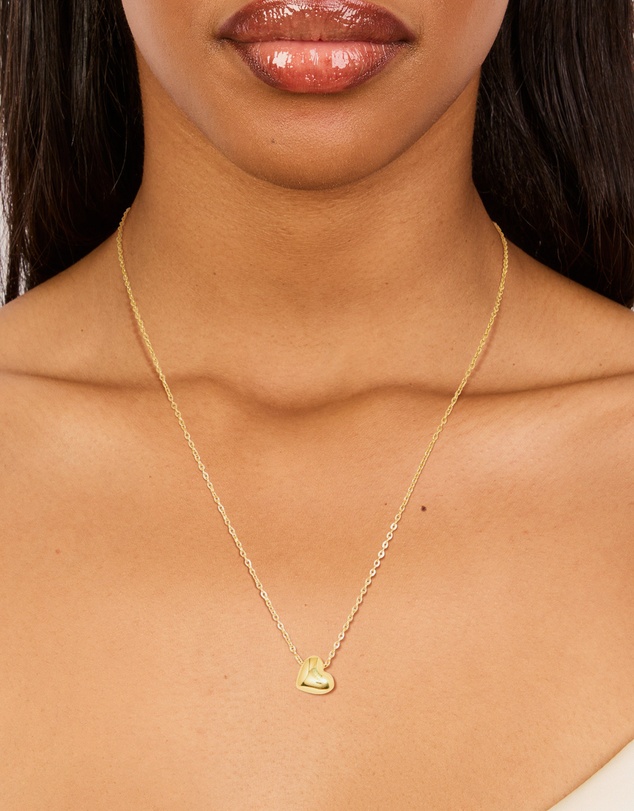 Lovisa - Waterproof Gold Plated Stainless Steel Chunky Heart Pendant Necklace