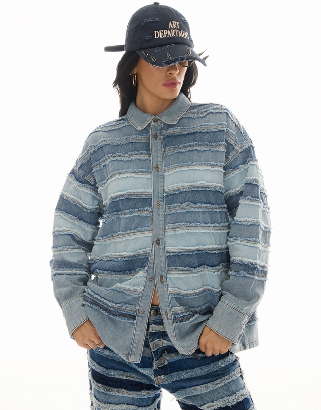 THE TALES - Layered Hand Worked Denim Shirt