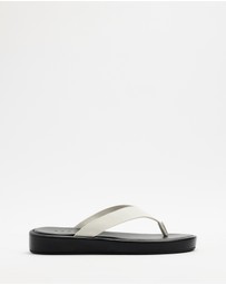 AERE - Leather Platform Thongs
