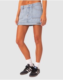 EDIKTED - Foxx denim mini skirt