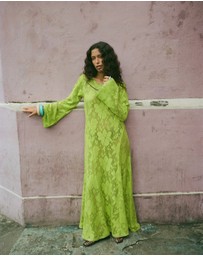 KINGA CSILLA - Nova Lace Cherry Maxi Dress