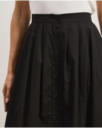 Atmos&Here - Cleo Cotton Button Midi Skirt