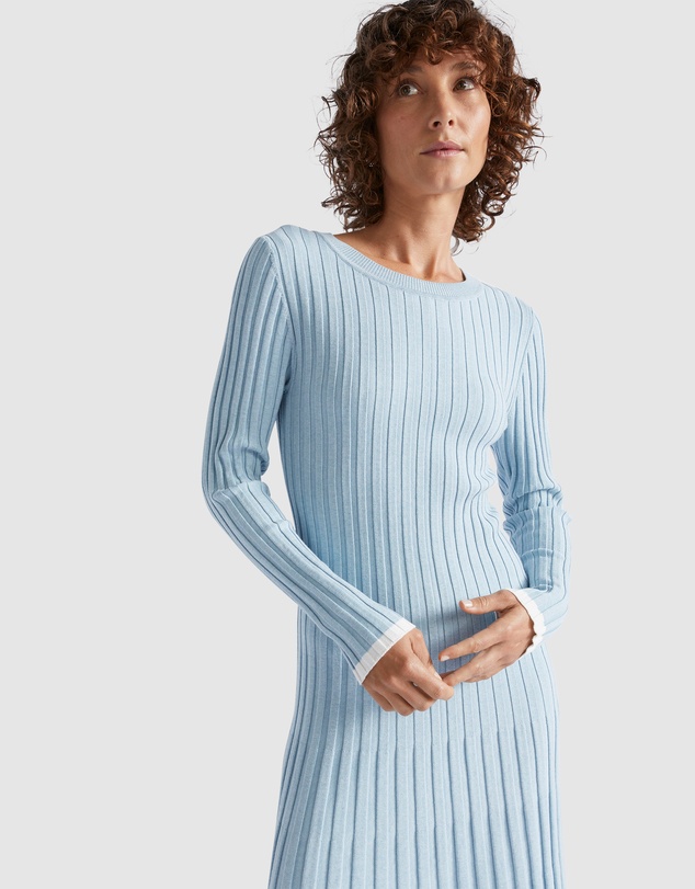 Seed Heritage - Pleated Knit Midi Dress