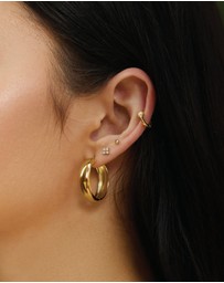 Ania Haie - Gold Chubby Large Huggie Hoop Earrings