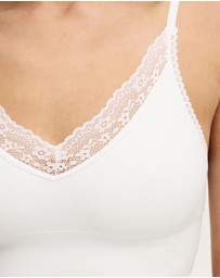 Cotton On Body - Seamless Longline Lace Trim Bralette