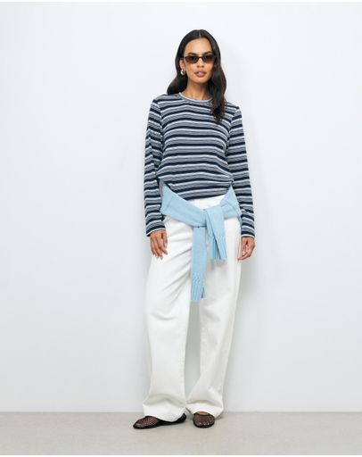 Navy & Light Blue Stripe