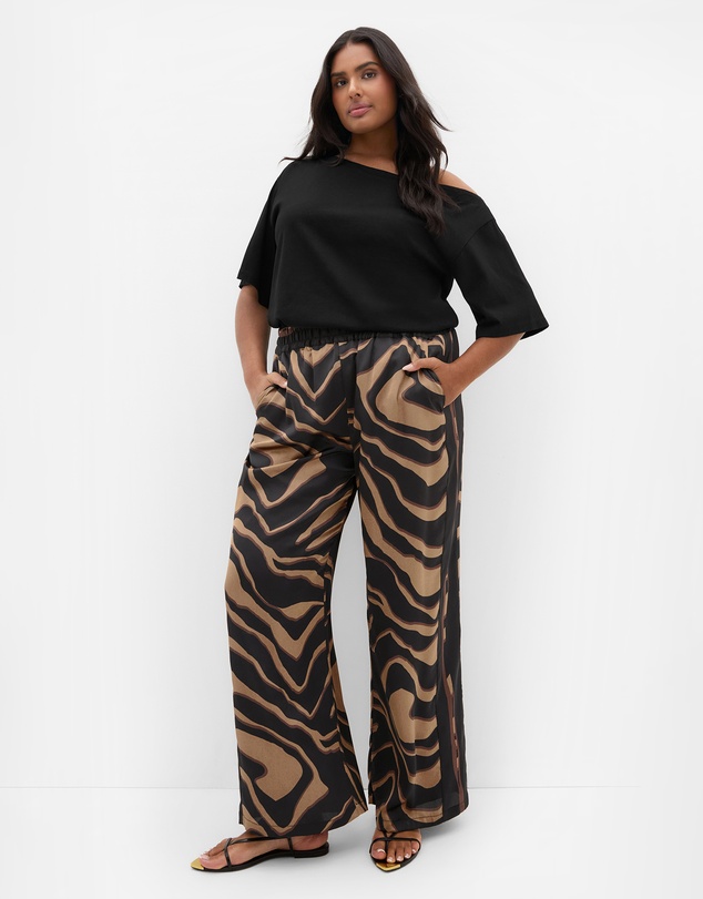 City Chic - Cara Abstract Print Pant