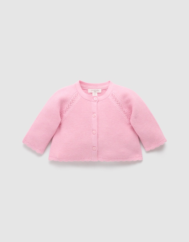 Purebaby - Scalloped Cardigan-Kids-Babies