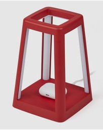 Lexon - Lexon Lantern Portable Lamp With Built-In Wireless Charger - Red