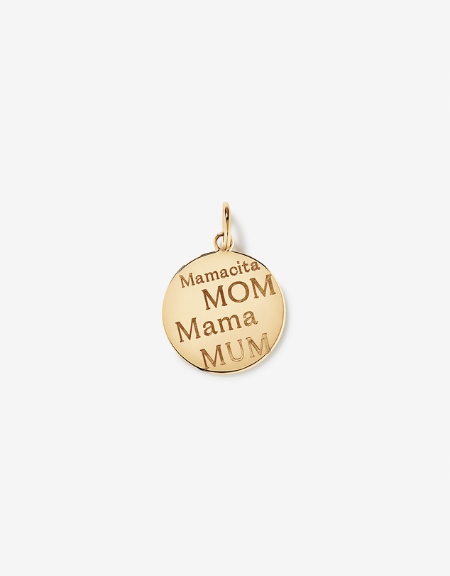 Michael Hill - Engravable Mum Round Pendant in 10kt Yellow Gold