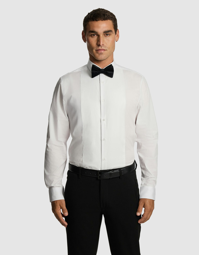 yd. - Tuxedo Slim Fit Stretch Dress Shirt