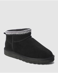 AusWooli Ugg Boots - Altona Sheepskin Wool Ankle Braid Boots
