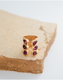 Meshca - Trio Ruby Bridge Ring
