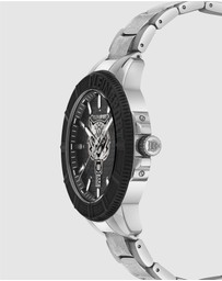 Plein Sport - PLEIN CITY RUSH 45mm Black dial and Silver-tone Strap