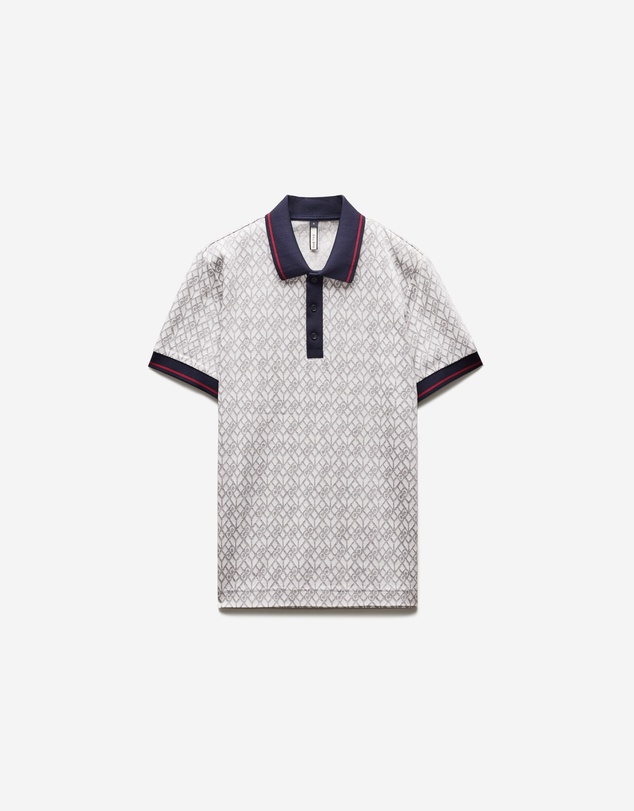 Calibre - Monogram Jacquard Polo Silver
