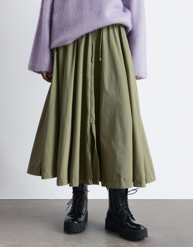 & Other Stories - Drawstring A-line Midi Skirt