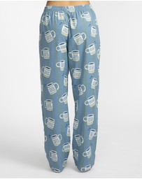 Mitch Dowd - Cuppa Joe Flannel Pyjama Pant - Blue