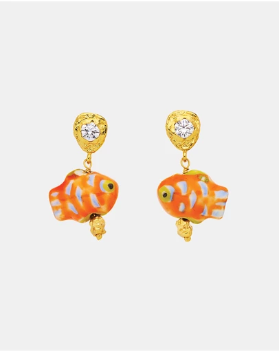 Amber Sceats - Azurefin Earrings in Orange