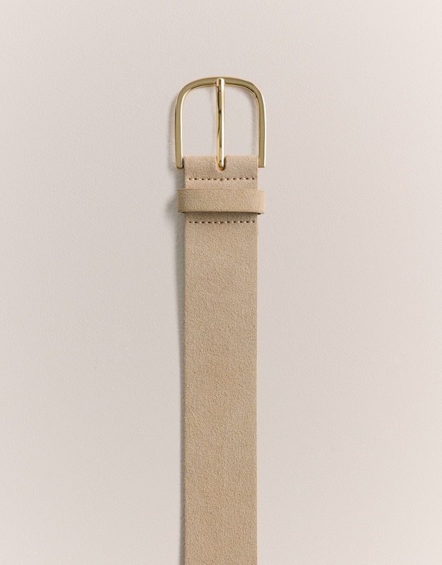 Trenery - Serin Suede Belt in Tahini