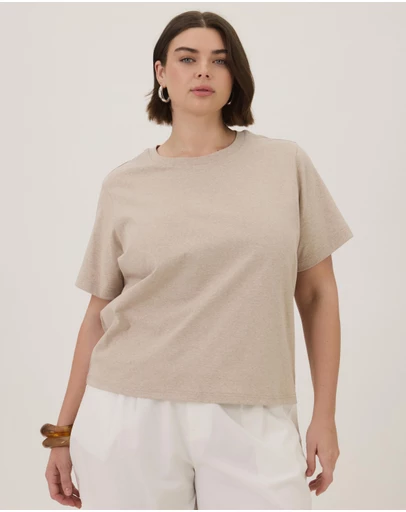 Atmos&Here Curvy - Cotton Slim T-Shirt