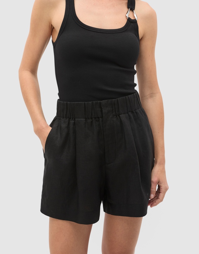 Seed Heritage - Core Linen Gathered Palazzo Short