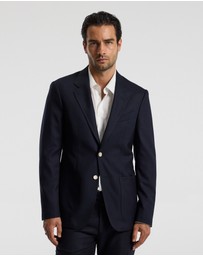 Calibre - Tailored Wool Blazer Navy