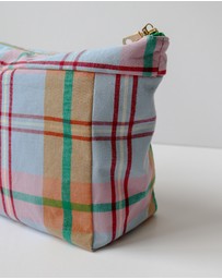 Mosey Me - Confetti Plaid Cosmetic Bag