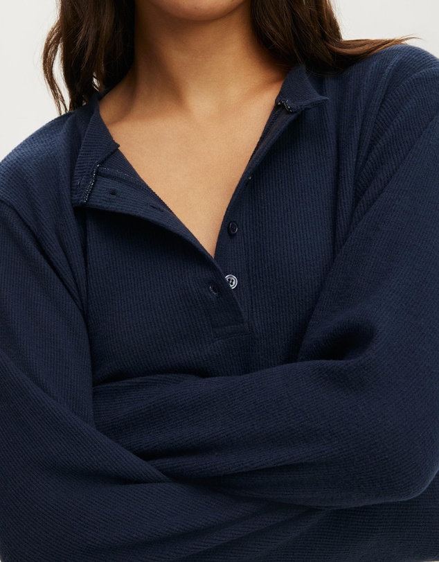 Cotton On Body - Super Soft Waffle Henley Top