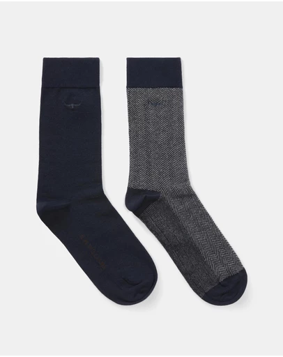 R.M.Williams - 2-Pack Nelson Herringbone Socks