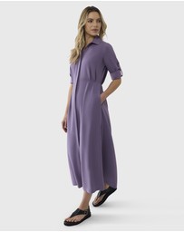 Farage - Cinched Waist Shirtdress