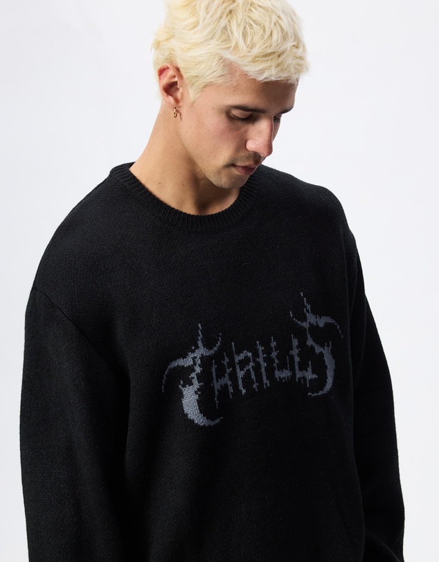 Thrills - Into The Void Oversized Box Crop Crew Knit
