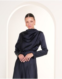 Pilgrim - Dina Long Sleeve Satin Dress