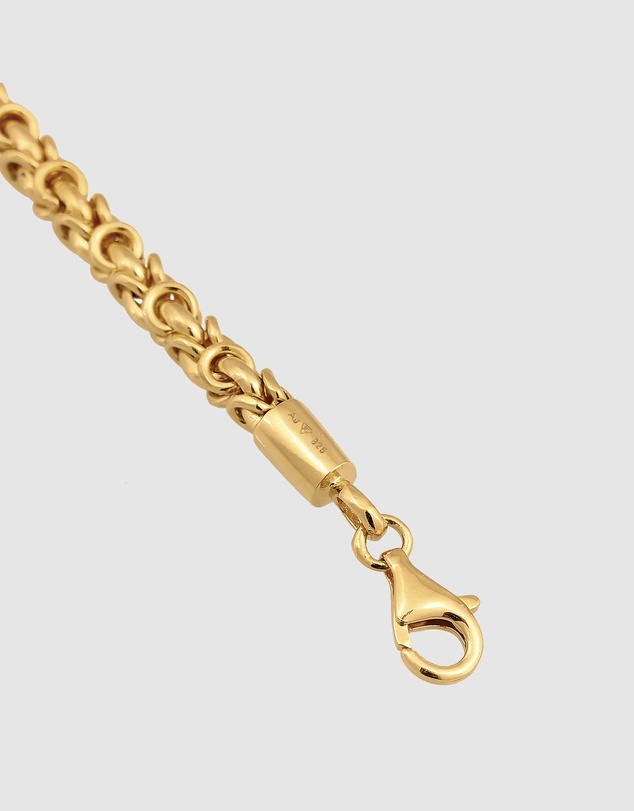 Kuzzoi - ICONIC EXCLUSIVE - Classic Byzantine Chain Bracelet in Gold-Plated 925 Sterling Silver