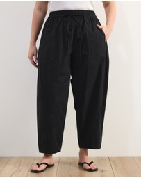 Atmos&Here Curvy - Sienna Cotton Barrel Leg Pants