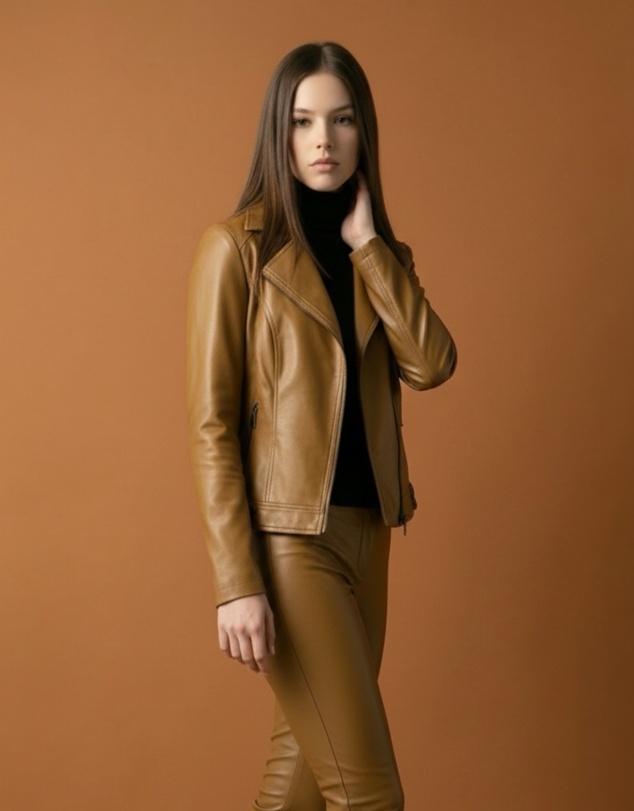 Mossée - Anna Classic Biker Style Leather Jacket