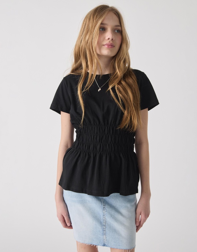 Decjuba Kids - Smocked Detail Tee - Kids-Teens