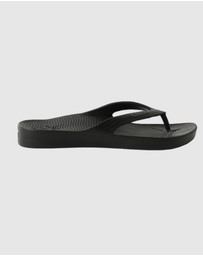 Tolu Australia - Black Thongs With Arch Support