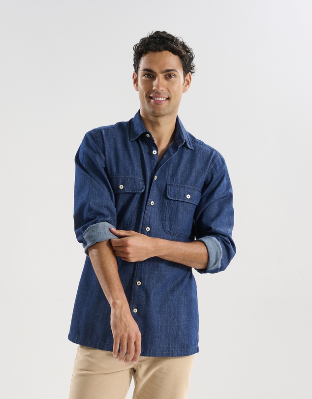 3 Wise Men - 3 Wise Men Frontier Denim Utility Shirt