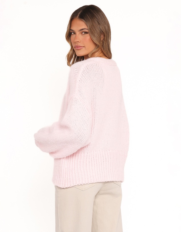 Petal & Pup - Selina Wide Sleeve Cardigan - Pale Pink