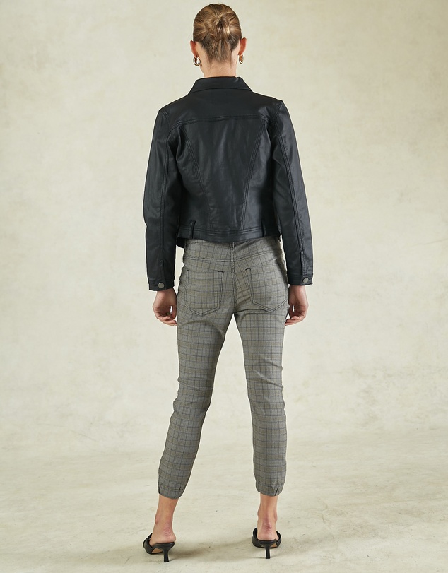 DRICOPER DENIM - Dita Coated Denim Black Jacket