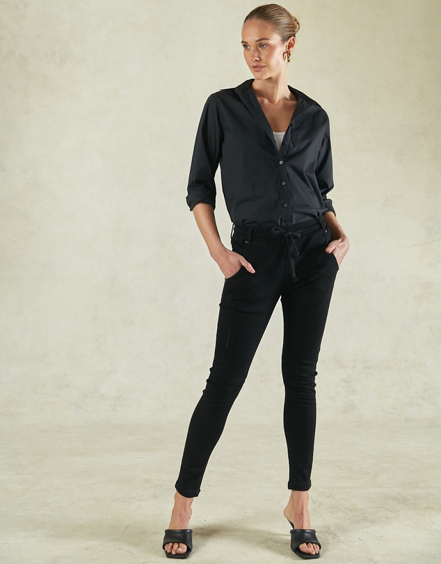 DRICOPER DENIM - Active Black Ankle Length Jeans