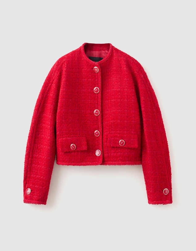 M.N.G - Tweed Jacket With Jewel Buttons
