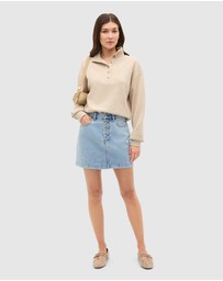 Seed Heritage - Cotton Rib Funnel Neck Sweat
