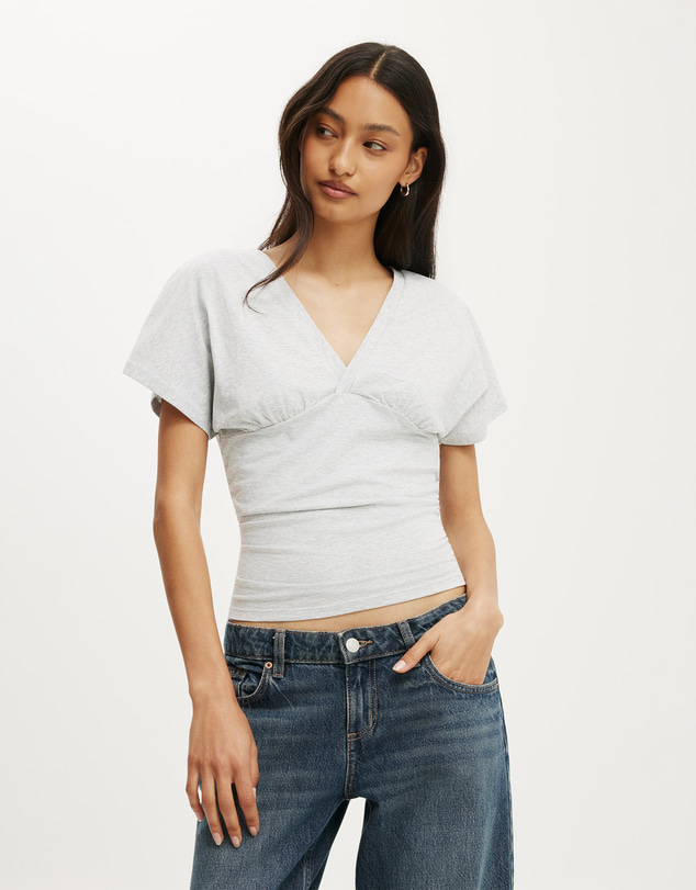 Cotton On - Benni Cinched Vee Tee