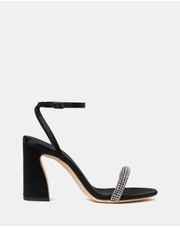 Loeffler Randall - Malia Curved Heel Simple Sandals With Ankle Wrap