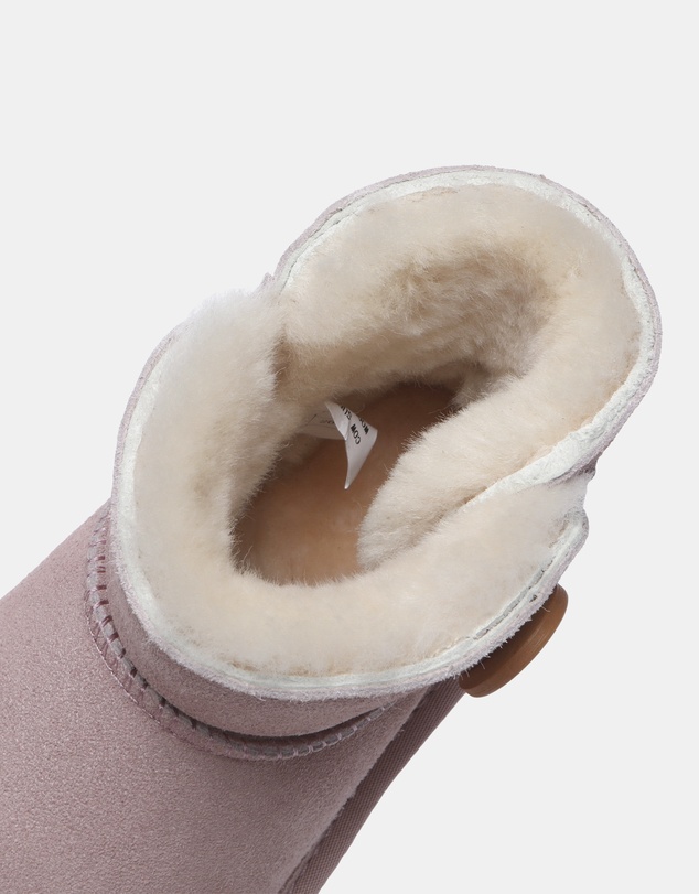 EVERAU - Australian Shepherd Ugg Nolan Kids Mini Button Cow Suede Upper UGG Boots