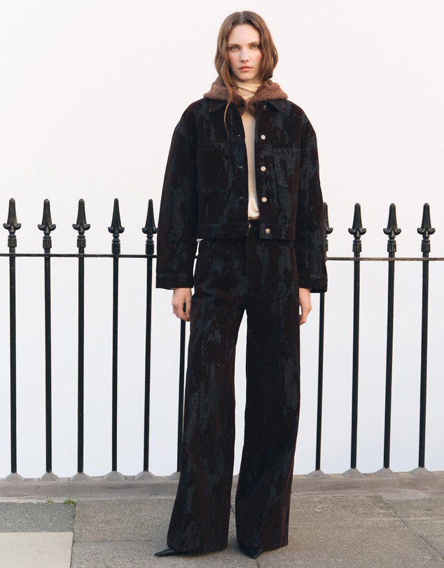 M.N.G - Wide-Leg Devoré Jeans