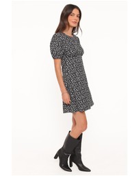 Petal & Pup - Carmina Mini Dress - Black Ditsy Floral